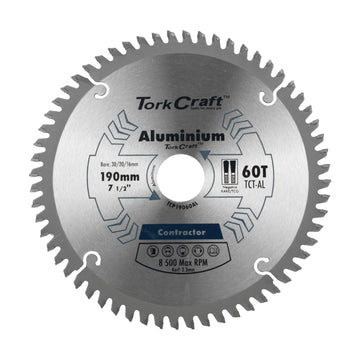 Tork Craft Blade Contractor Alum 190 X 60t 30/20/16 Circular Saw TCT - image 01