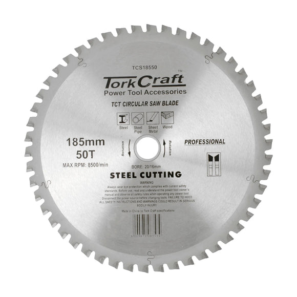 Tork Craft TCT Blade Steel Cutting 185x50t 20/16 - image 01