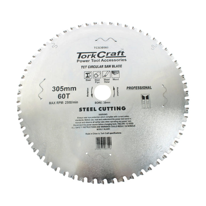 Tork Craft TCT Blade Steel Cutting 305x60t 30mm - image 01