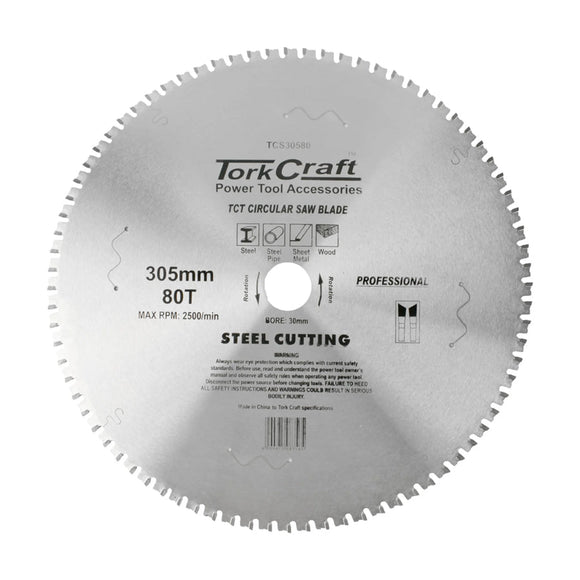 Tork Craft TCT Blade Steel Cutting 305x80t 30mm - image 01