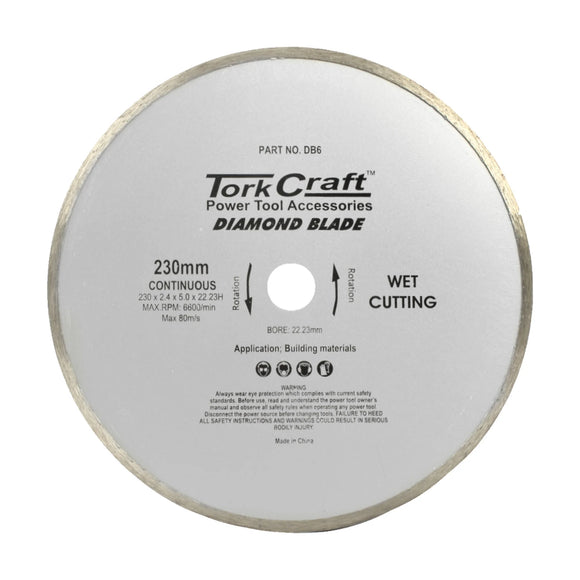 Tork Craft Diamond Blade 230mm Continuous Rim - image 01