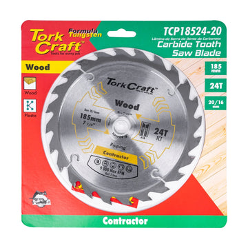 Tork Craft Blade Contractor 185 X 24t 20-16mm Circular Saw TCT - image 01