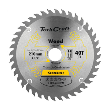 Tork Craft Blade Contractor 210 X 40t 30-1-20-16 Circular Saw TCT - image 01