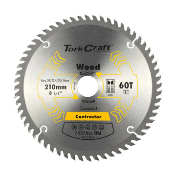 Tork Craft Blade Contractor 210 X 60t 30-1-20-16 Circular Saw TCT - image 01