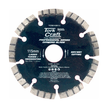 Tork Craft Diamond Blade 115mm Turbo Segmented Laser Welded Industrial - image 01