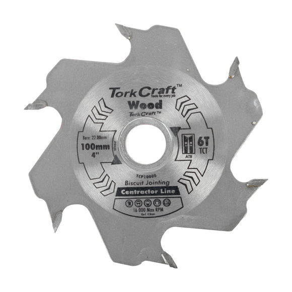 Tork Craft Blade Biscuit Joiner 100 X 6t 22.0mm TCT - image 01