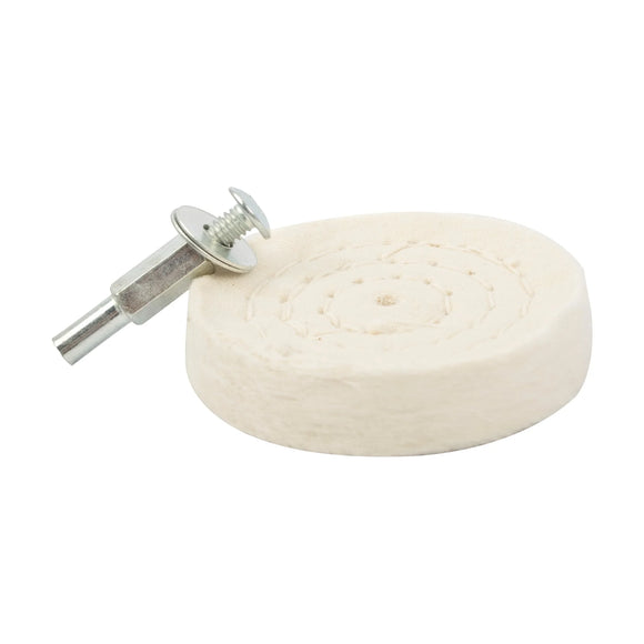 Tork Craft Cotton Buff 75mm X 6mm Shank - image 01