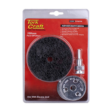 Tork Craft Face Off Disc & Arbor 100mm For Drill - image 01