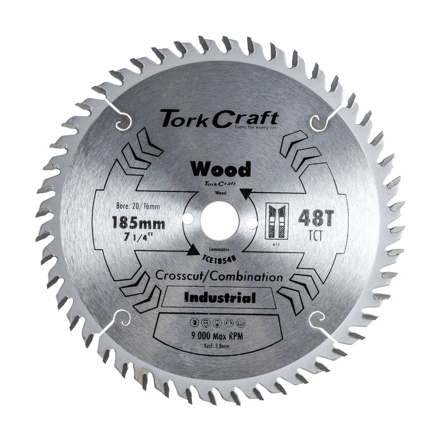 Tork Craft Blade TCT Euro Tip 185 X 48t 20/16mm Profesional - image 01