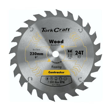 Tork Craft Blade Contractor 230 X 24t 16mm Circular Saw TCT - image 01