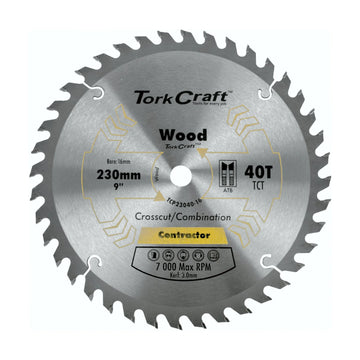 Tork Craft Blade Contractor 230 X40t 16mm Circular Saw TCT - image 01