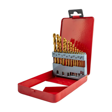 Tork Craft Drill Bit Set 13pce Tin. Coated Metal Case - image 01