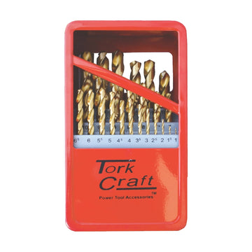 Tork Craft Drill Bit Set 25pce Tin. Coated Metal Case - image 01