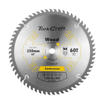 Tork Craft Blade Contractor 250 X 60t 16mm Circular Saw TCT - image 01