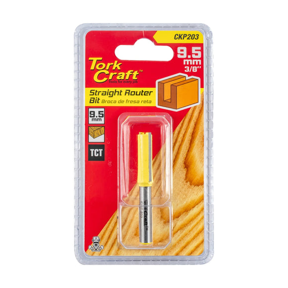 Tork Craft Router Bit Straight 3/8' (9.53mm) - image 01