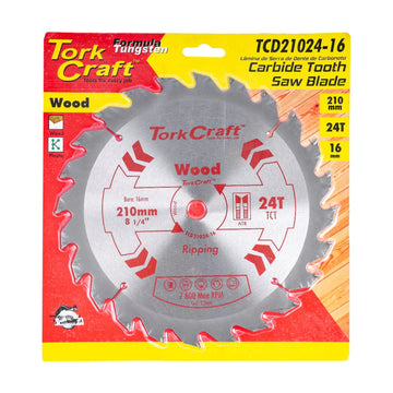 Tork Craft Blade TCT 210 X 24t 16mm General Purpose Rip - image 01