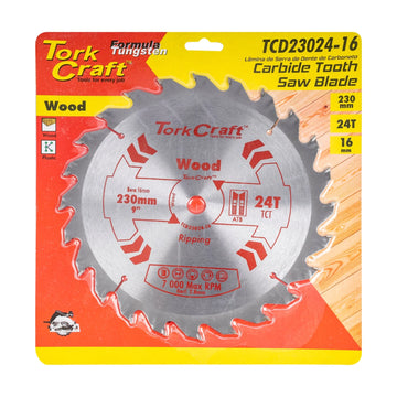 Tork Craft Blade TCT 230 X 24t 16mm General Purpose Rip - image 01