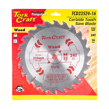 Tork Craft Blade TCT 235 X 24t 16mm General Purpose Rip - image 01