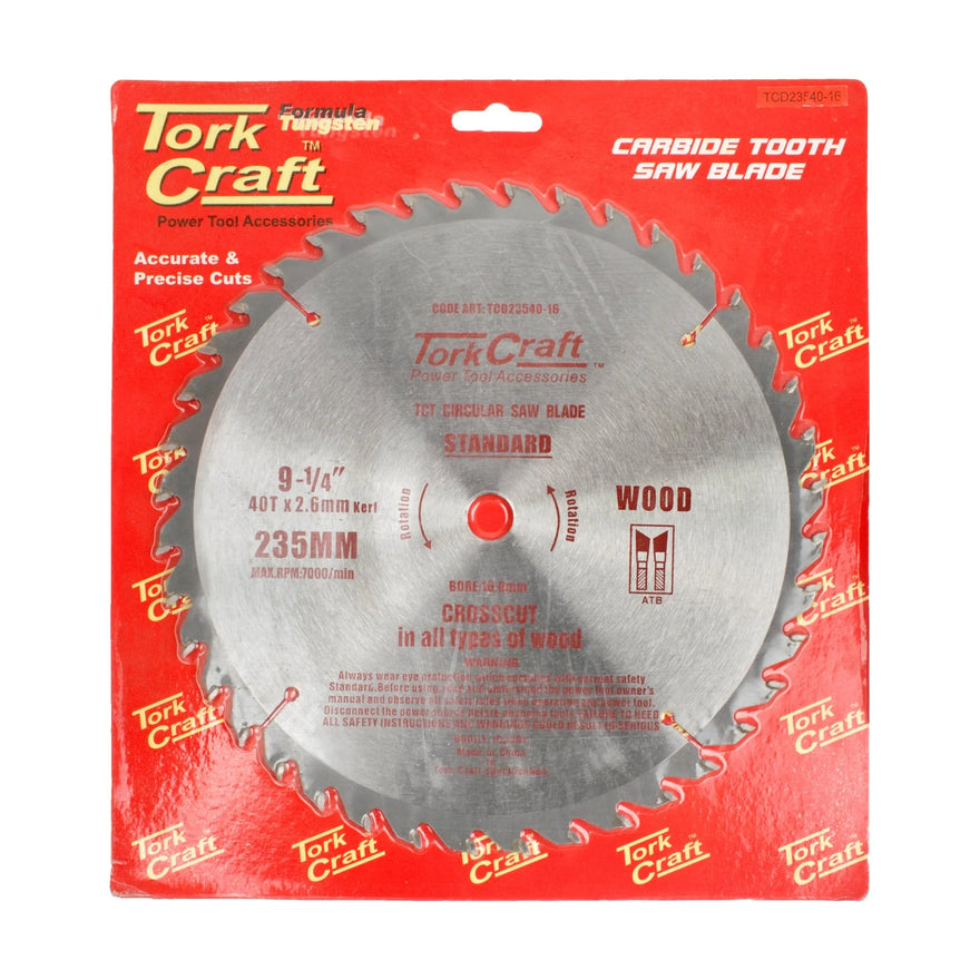 Tork Craft Blade TCT 235 X 40t 16mm General Purpose Combination - image 01