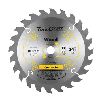 Tork Craft Blade Contractor 185 X 24t 16mm Circular Saw TCT - image 01