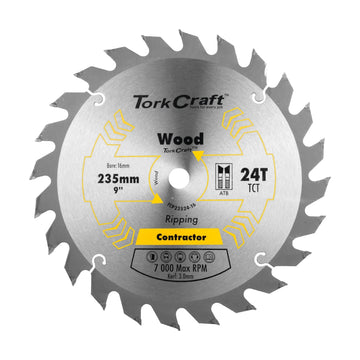 Tork Craft Blade Contractor 235 X 24t 16mm Circular Saw TCT - image 01
