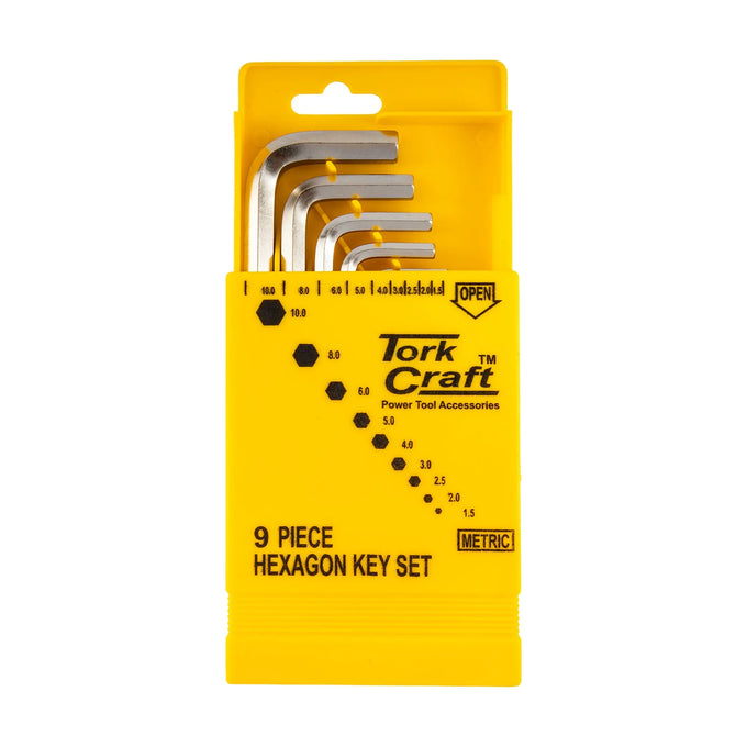 Tork Craft 9pc Hex Key Set 1.5-10mm Cr-V In Plastic Case - image 01