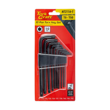 Tork Craft 10pc Torx Key Set T9-T50 Cr-V - image 01