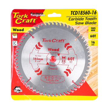 Tork Craft Blade TCT 185 X 60t 16mm General Purpose Cross Cut - image 01