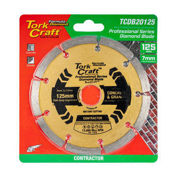 Tork Craft Diamond Blade Segmented 125x22.22mm Sintered Profesional - image 01
