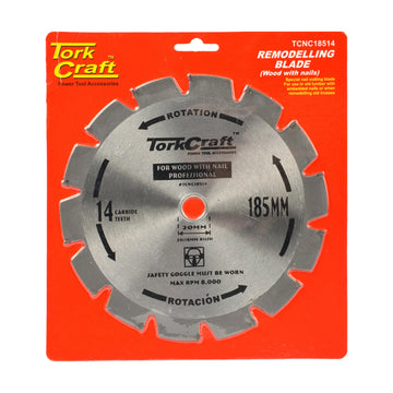 Tork Craft Blade TCT Nail Cutting 185x14t 20-16mm - image 01