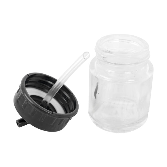 AirCraft Glass Jar With 22cc 45 Deg Spout for Airbrush - image 01