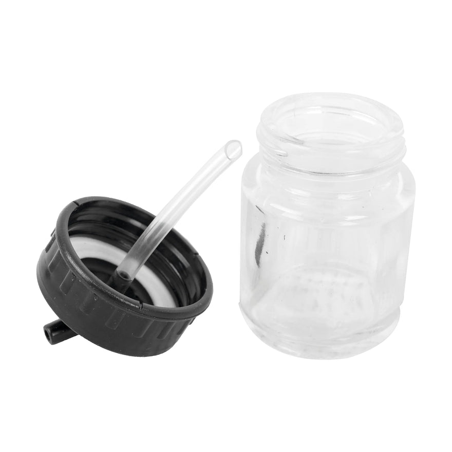 AirCraft Glass Jar With 22cc 45 Deg Spout for Airbrush - image 01