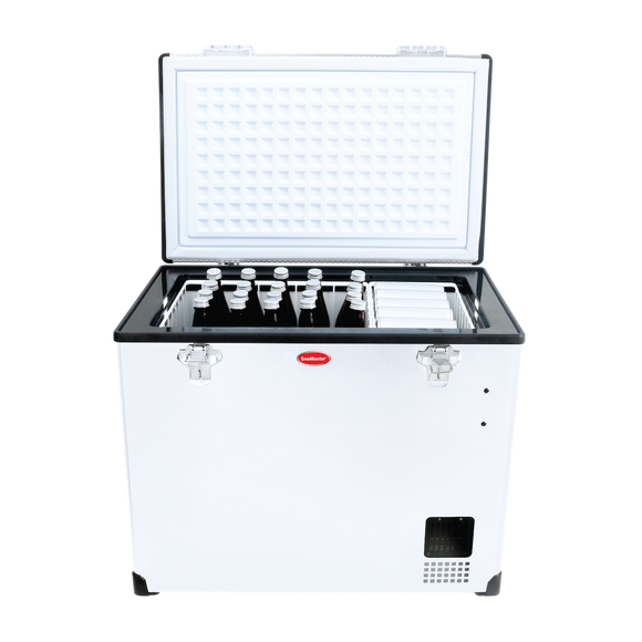 SnoMaster Portable Fridge/Freezer 60L Single Compartment AC/DC S/Steel
