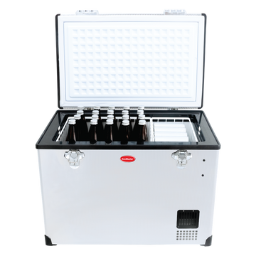 SnoMaster Portable Fridge/Freezer 80L Single Compartment AC/DC S/Steel - 0