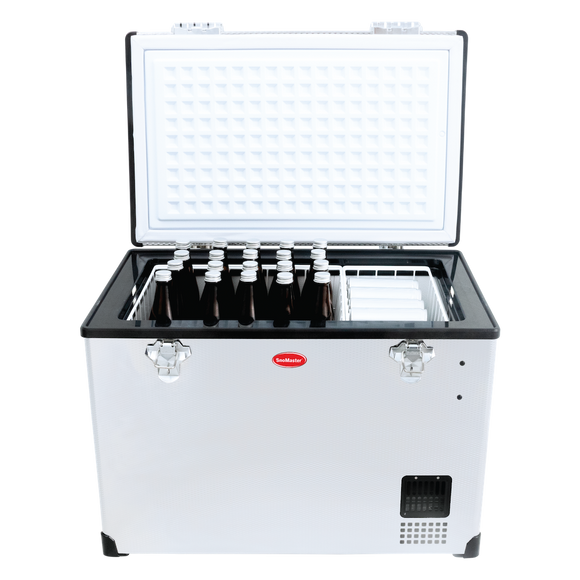 SnoMaster Portable Fridge/Freezer 80L Single Compartment AC/DC S/Steel