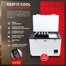 SnoMaster - 80L Single Compartment Portable Fridge/Freezer AC/DC - Stainless Steel (SMDZ-CL80) in Camping Fridge/Freezer