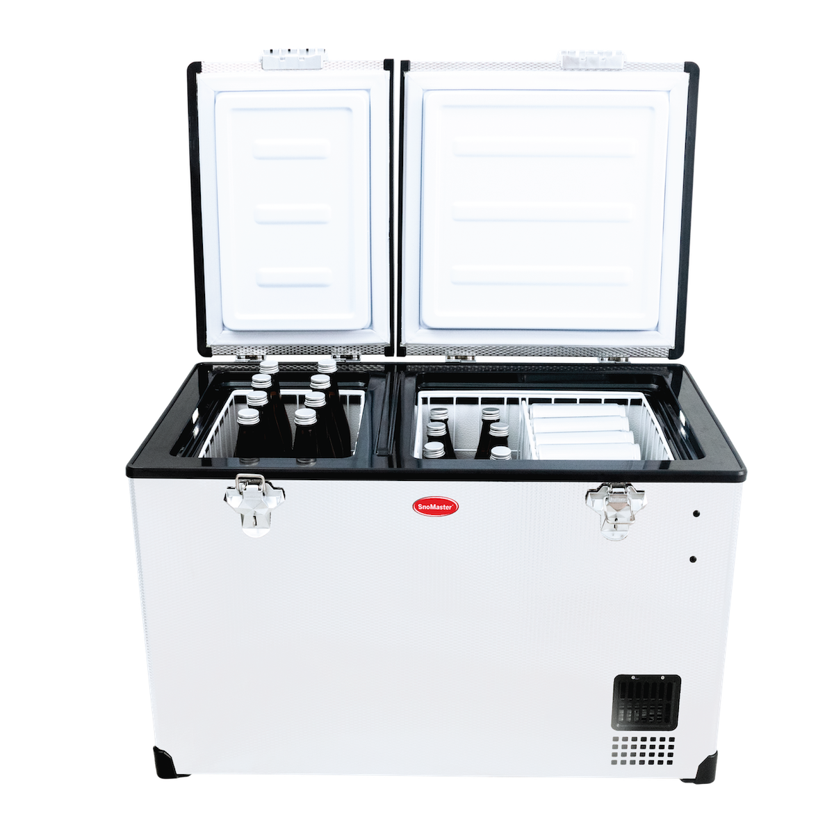 SnoMaster Portable Fridge/Freezer 66L Dual Compartment AC/DC S/Steel - 0