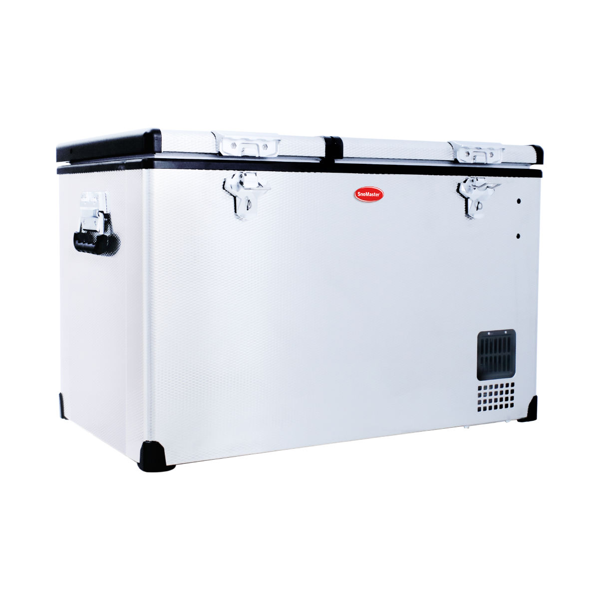 SnoMaster Portable Fridge/Freezer 66L Dual Compartment AC/DC S/Steel