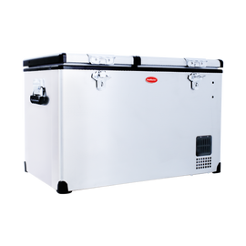 SnoMaster Portable Fridge/Freezer 66L Dual Compartment AC/DC S/Steel