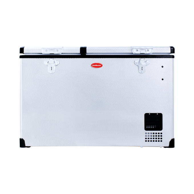 SnoMaster Portable Fridge/Freezer 66L Dual Compartment AC/DC S/Steel