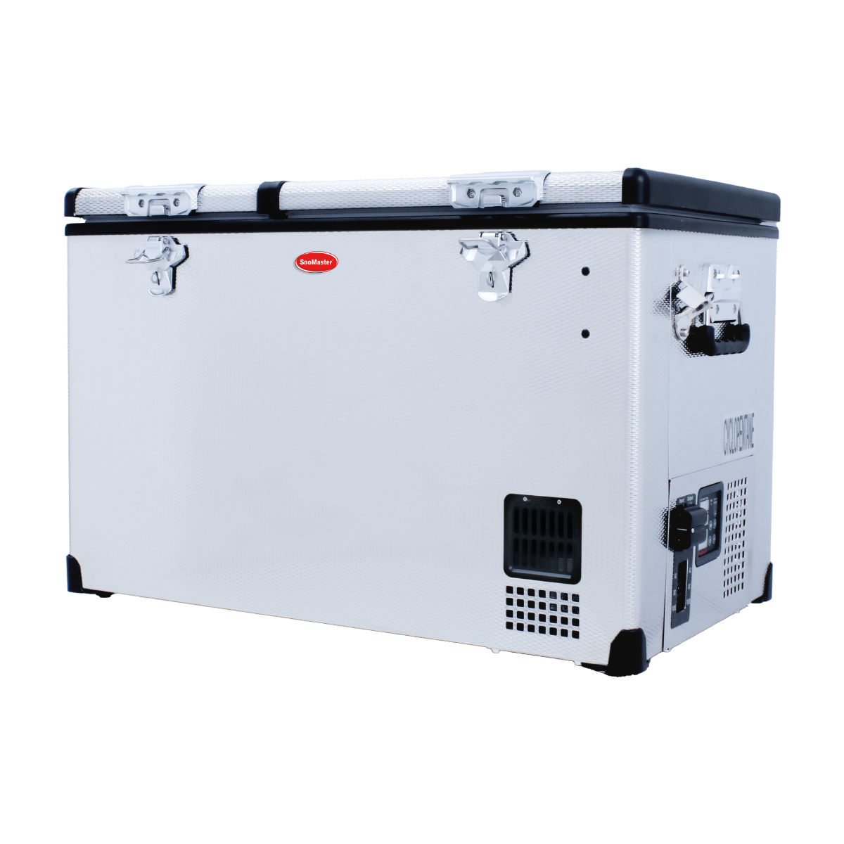 SnoMaster Portable Fridge/Freezer 66L Dual Compartment AC/DC S/Steel
