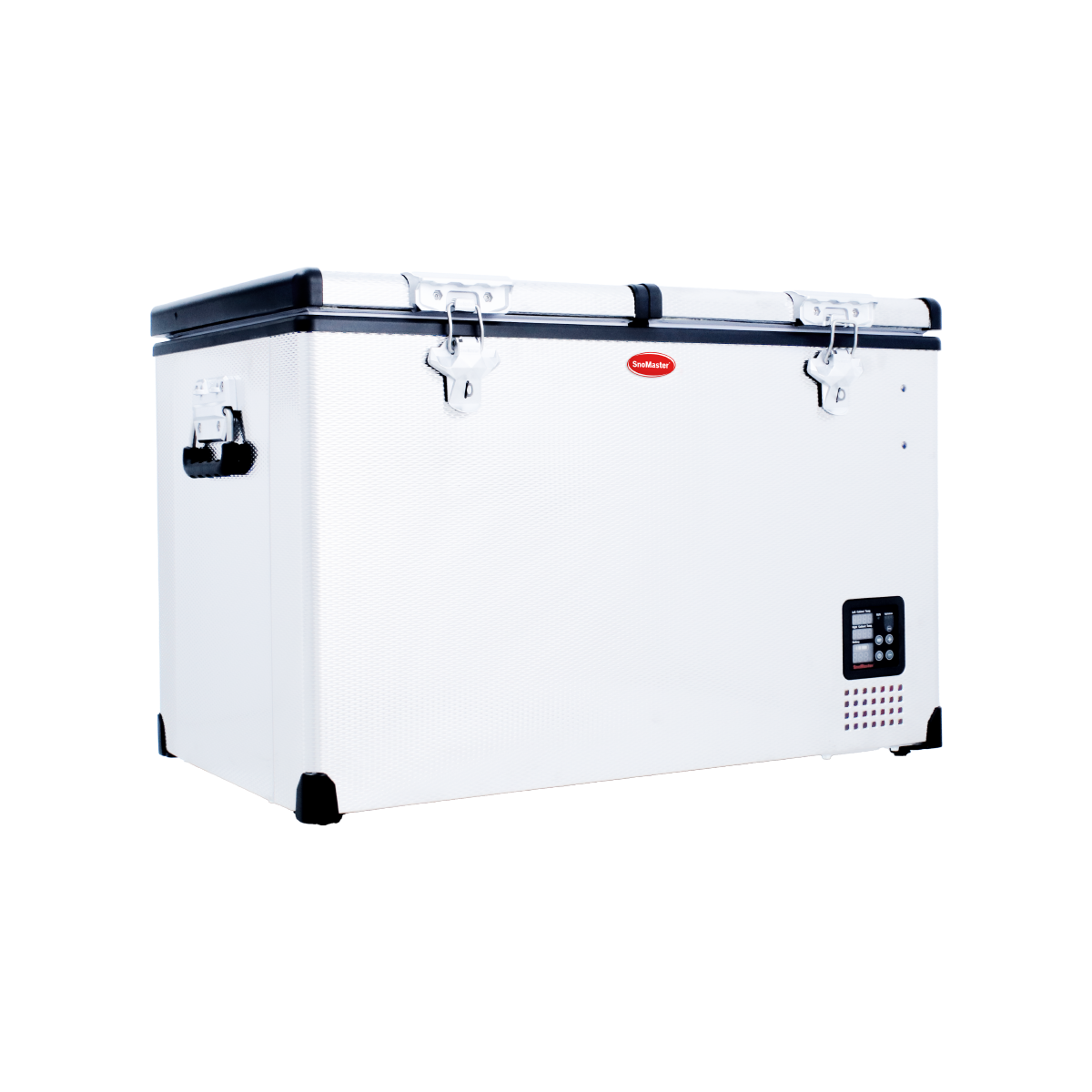 SnoMaster Portable Fridge/Freezer 81.5L Dual Compartment AC/DC S/Steel