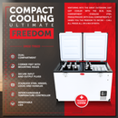 SnoMaster Portable Fridge/Freezer 81.5L Dual Compartment AC/DC S/Steel-7