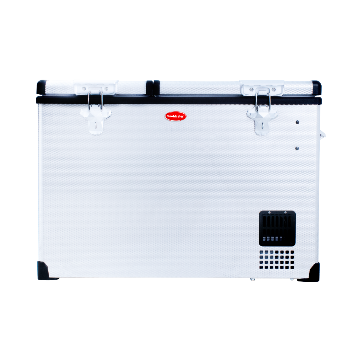 SnoMaster Portable Fridge/Freezer 56L Dual Compartment AC/DC S/Steel