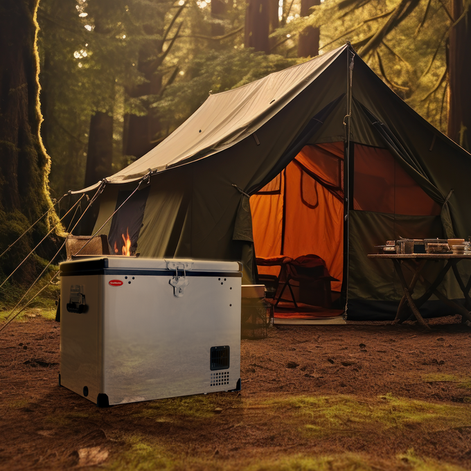 SnoMaster - 40L Single Compartment Portable Fridge/Freezer AC/DC - Stainless Steel (SMDZ-CL40) in Camping Fridge/Freezer