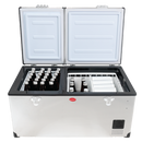 SnoMaster Portable Fridge/Freezer 92.5L Low Profile Dual Compartment AC/DC S/Steel-2