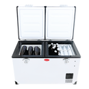 SnoMaster Portable Fridge/Freezer 66L Low Profile Dual Compartment AC/DC S/Steel-2