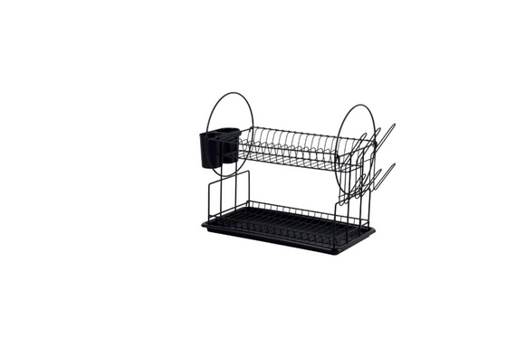 Image of  Casa Catania 203 Dish Drainer 2 Tier Matt Black inHome & Décor,Kitchenware,Kitchen Accessories