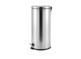 Casa 30L Step Bin Stainless Steel , Flat Lid, Soft Close