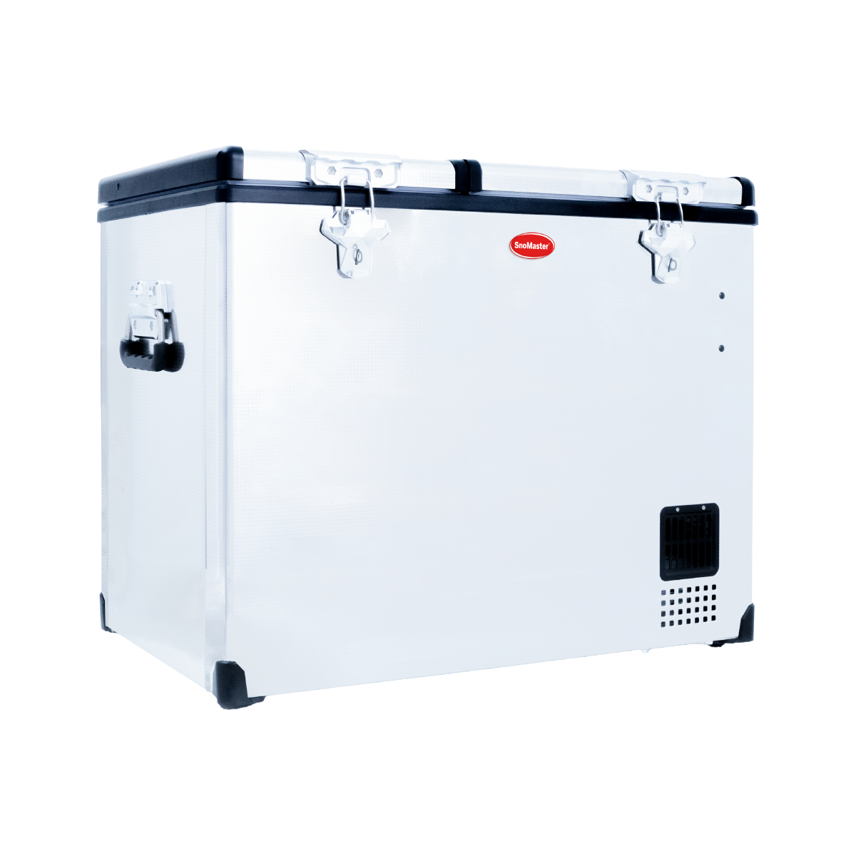SnoMaster Portable Fridge/Freezer 72L Dual Compartment AC/DC S/Steel